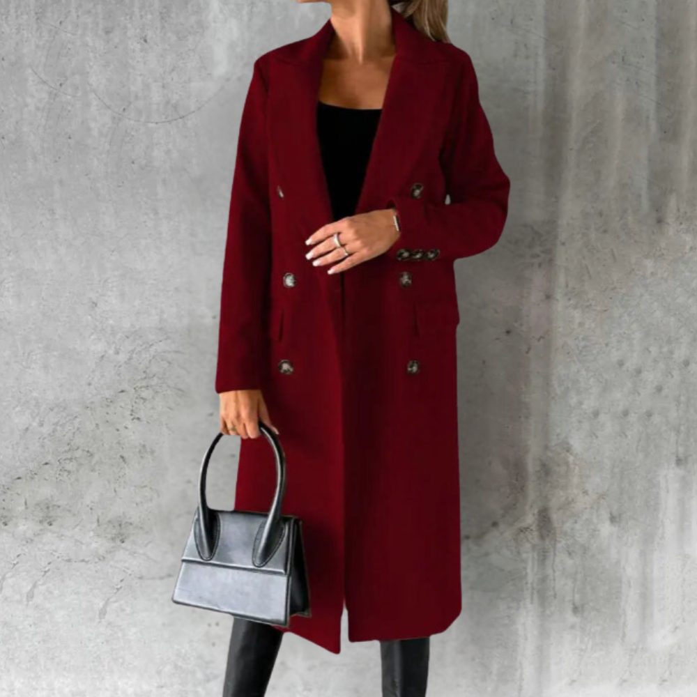 Zainra Valeria Elegant Women's Long Trench Coat with Timeless Comfort
