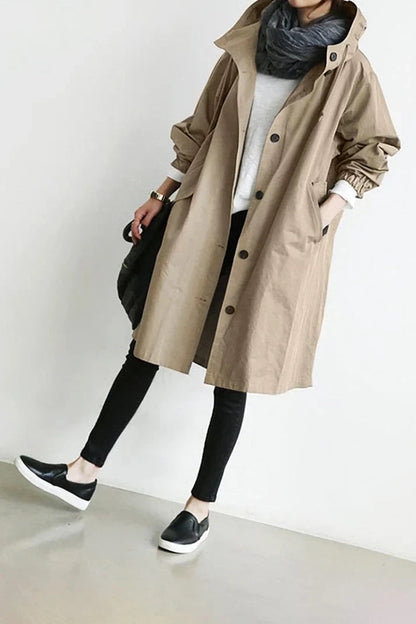 Zainra Amara Chic Oversized Trench Coat for Women – Stylish and Relaxed