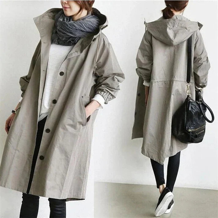 Zainra Amara Chic Oversized Trench Coat for Women – Stylish and Relaxed