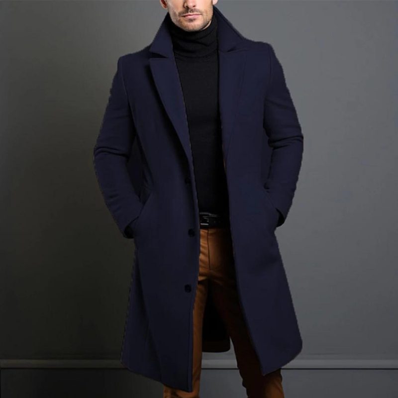 Zainra Mason Timeless Winter Overcoat for Men with Relaxed Fit