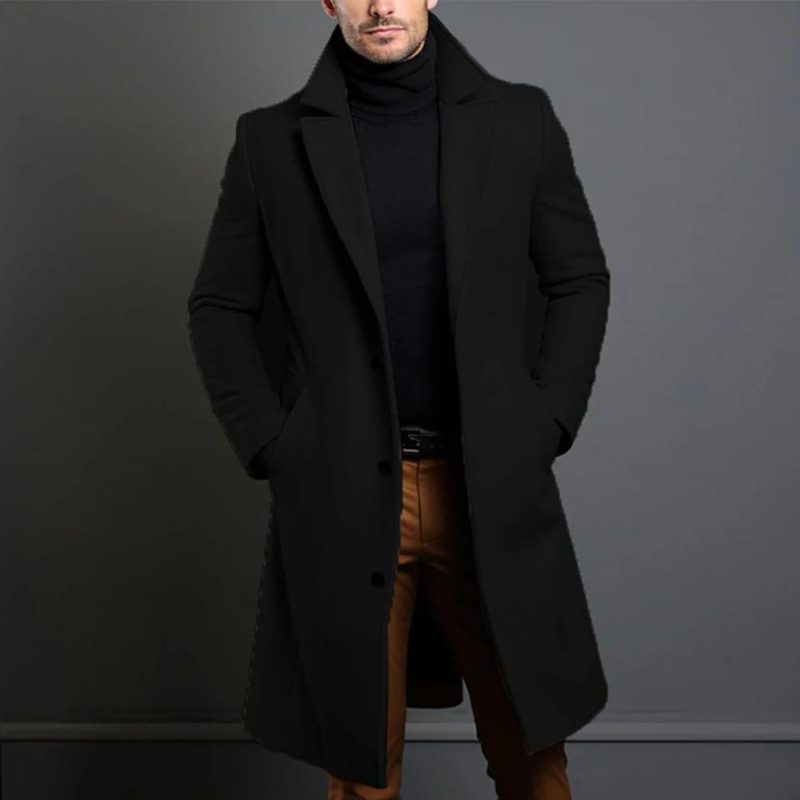 Zainra Mason Timeless Winter Overcoat for Men with Relaxed Fit