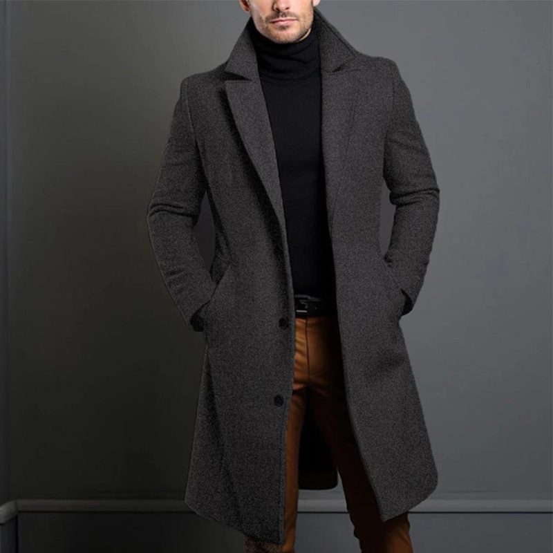 Zainra Mason Timeless Winter Overcoat for Men with Relaxed Fit