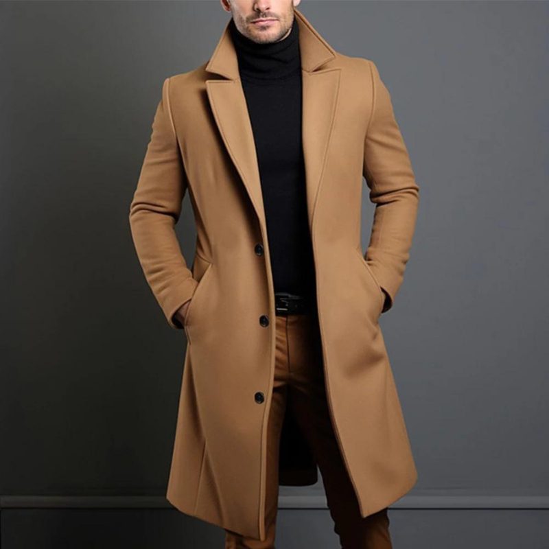 Zainra Mason Timeless Winter Overcoat for Men with Relaxed Fit