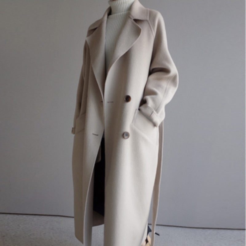 Zainra Tatiana Elegant Women's Longline Coat for Cold Weather Seasons