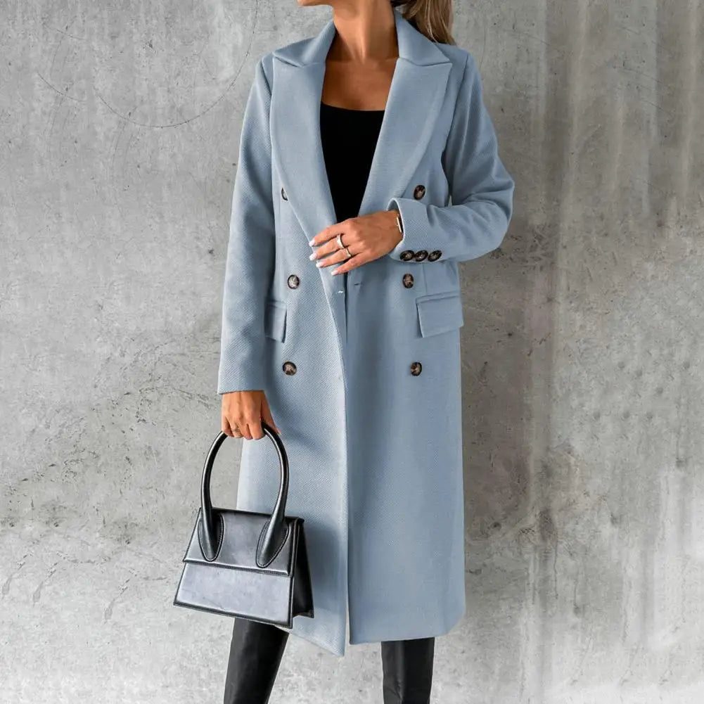 Zainra Valeria Elegant Women's Long Trench Coat with Timeless Comfort